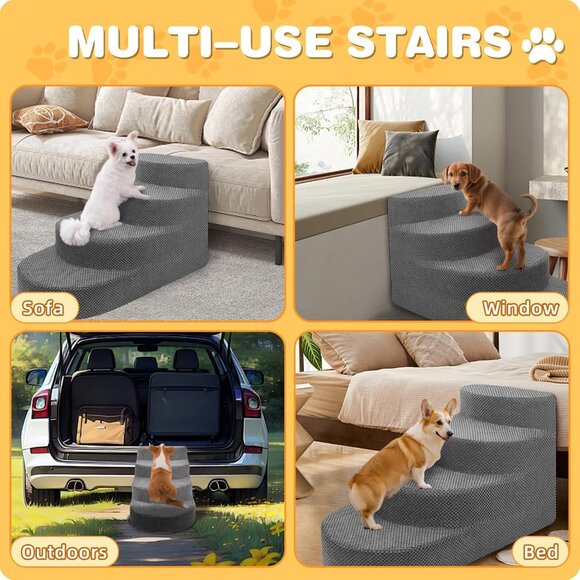 4 Steps Dog Ramp for High Beds, Couch, Window, Sofa, Pet Stairs - Picture 8 of 8